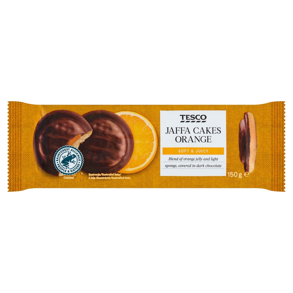 Tesco Orange Jaffa Cakes Covered in Dark Chocolate 150 g
