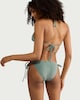 image 3 of F&F Metallic Ring Halter Neck Bikini Top in Green