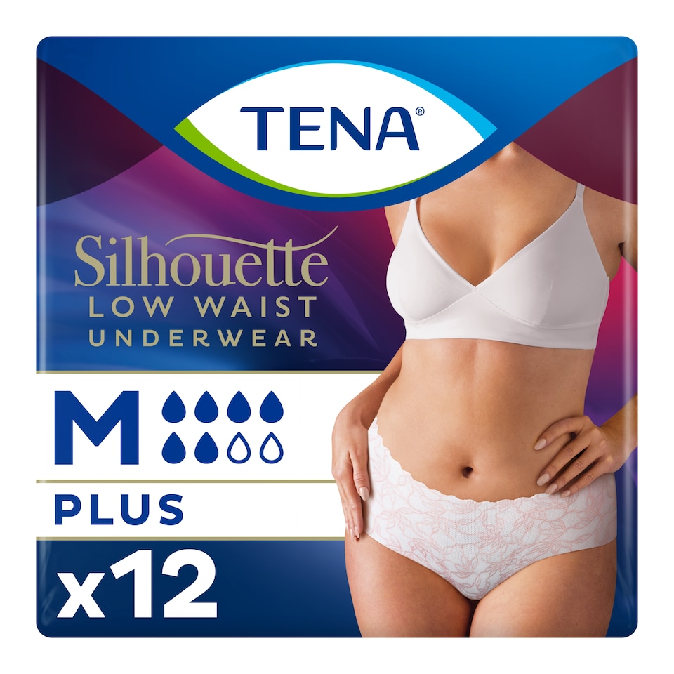 image 1 of TENA Silhouette Incontinence Pants White Medium 12 Pack