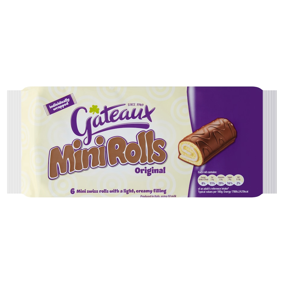 Gateaux 6 Mini Rolls Original 222g 