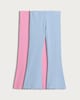 image 4 of F&F Girls 2-Pack Cotton Rich Ribbed Flared Leggings in Multi Pink