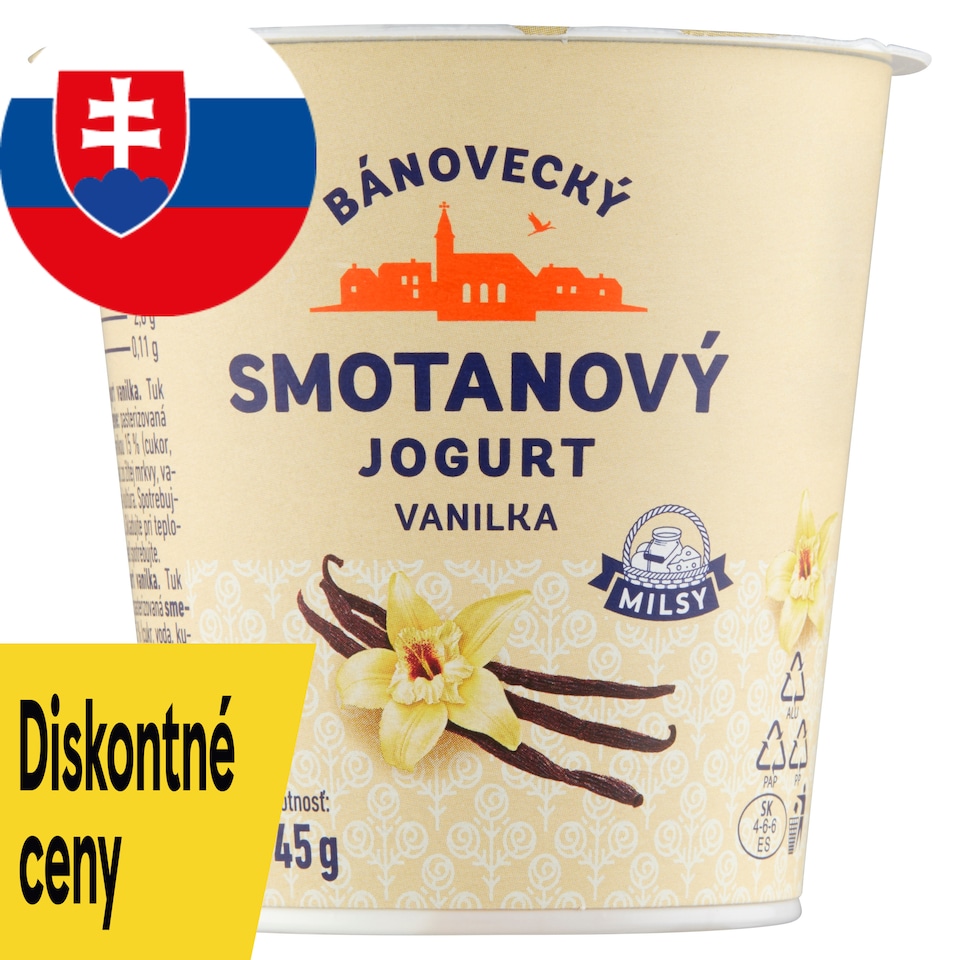Milsy Bánovecký smotanový jogurt vanilka 145 g