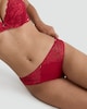 image 2 of F&F Lace Trim Brazilian Knickers in Red