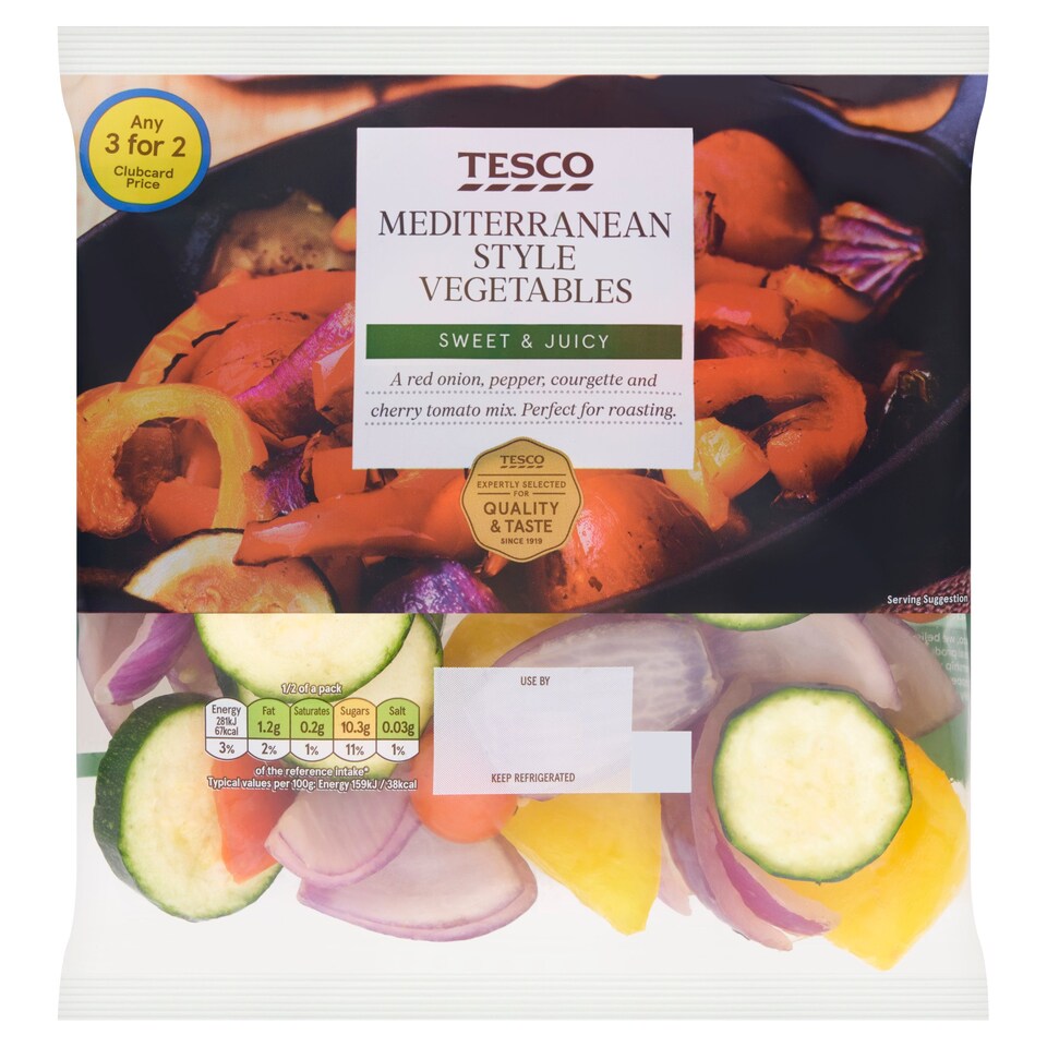 Tesco Mediterranean Style Vegetables 400G Tesco Groceries