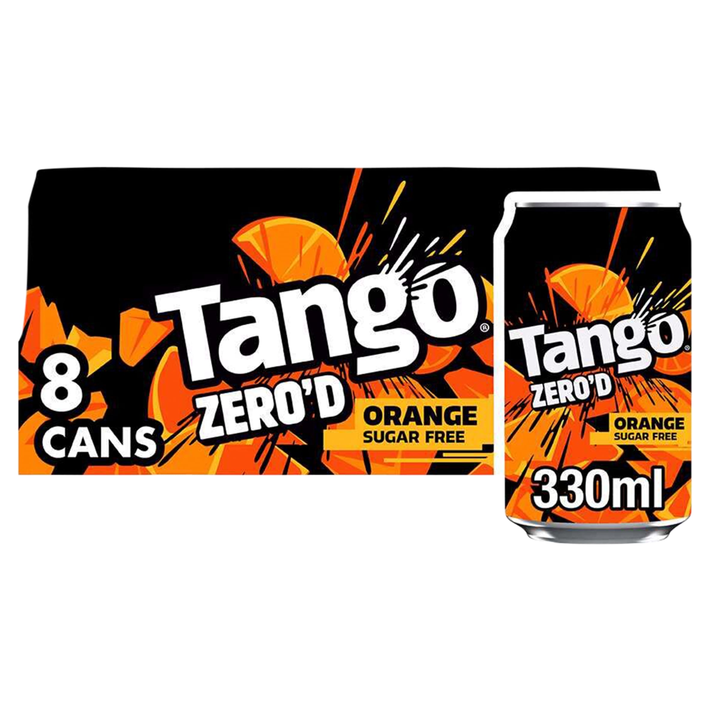TANGO Zero'd Orange Sugar Free 8 x 330ml