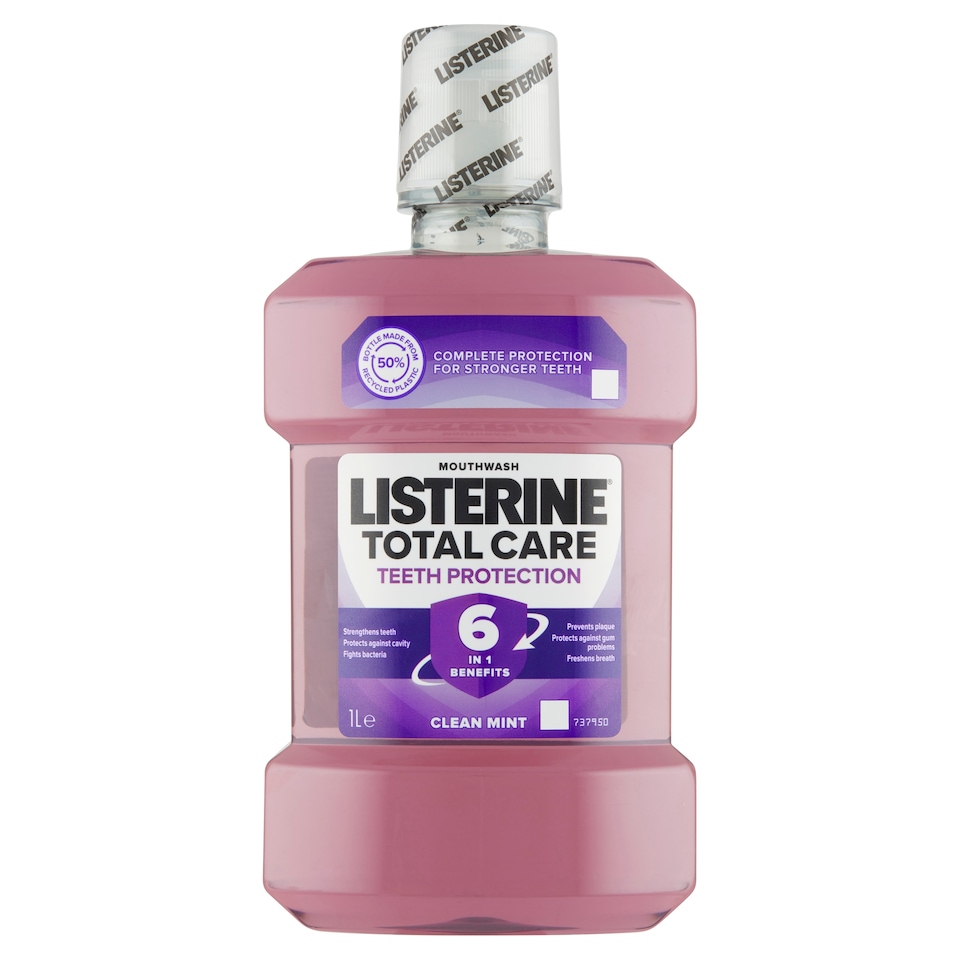 image 1 of Listerine Total Care Teeth Protection Clean Mint Mouthwash 1L
