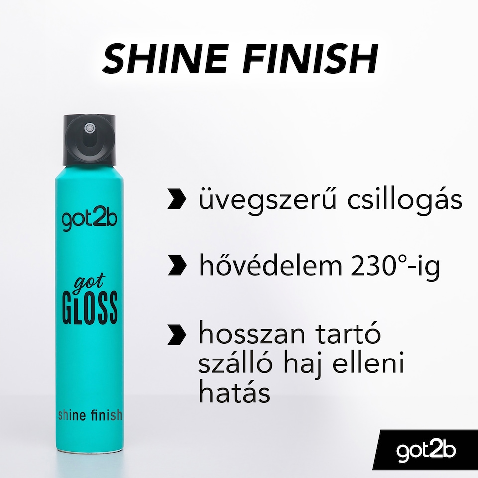 got2b gotGloss Shine Finish hajformázó spray 200 ml  1. kép