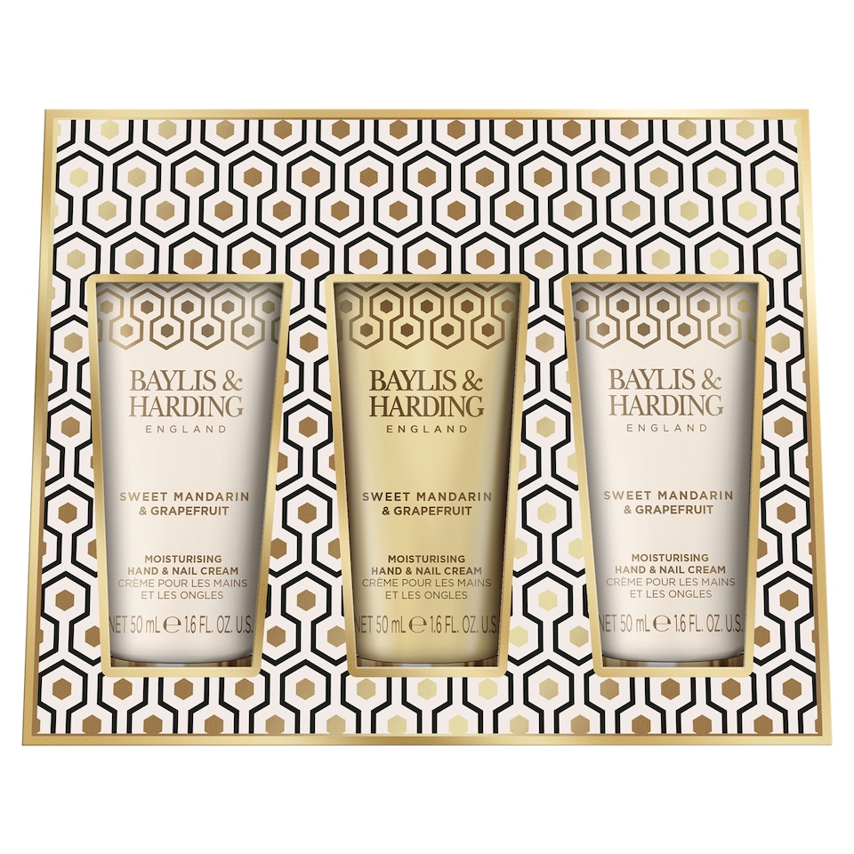 image 1 of Baylis & Harding Sweet Mandarin & Grapefruit Hand Creams 3 x 50ml