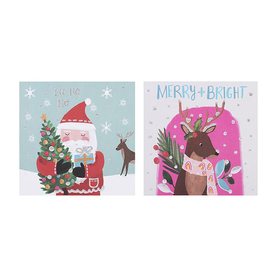 T. Luxury Santa Cards 12pk