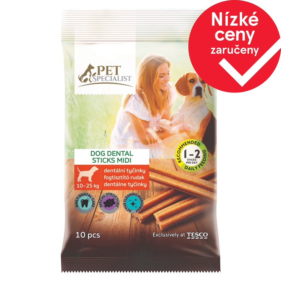 Tesco Pet Specialist Dentální tyčinky midi 10 ks 270g