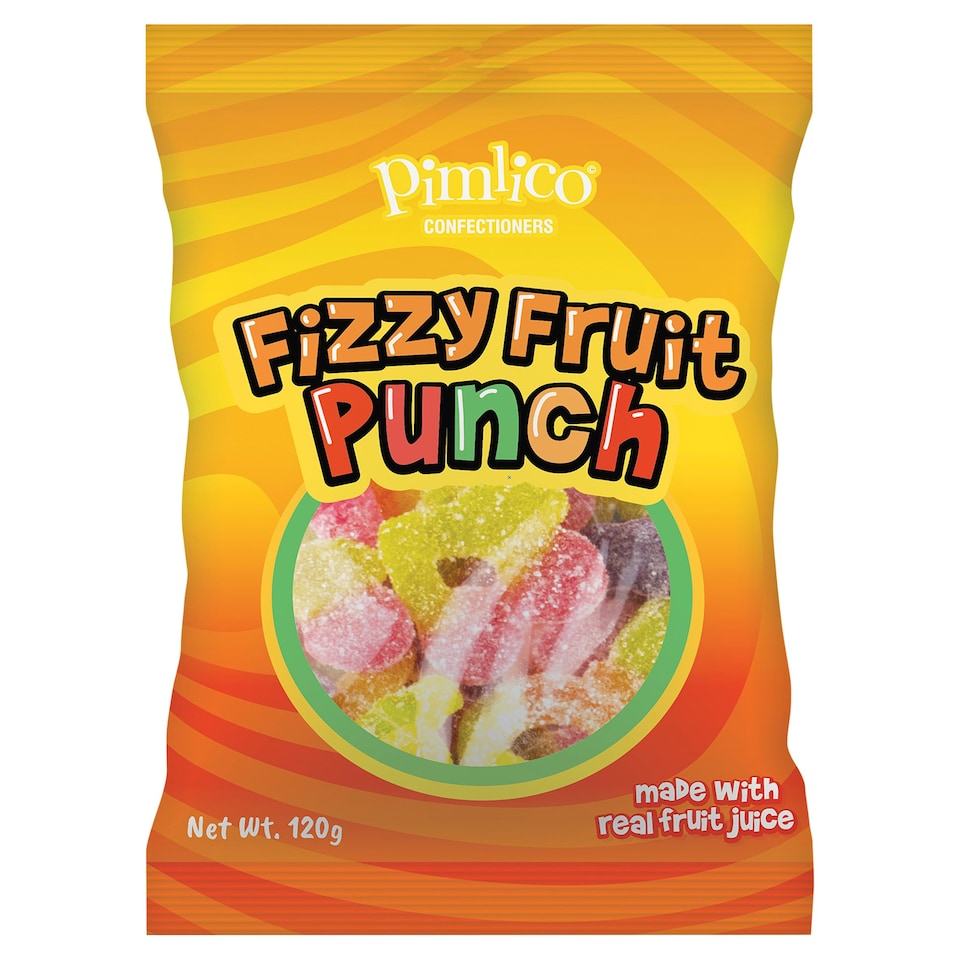 Pimlico Fizzy Fruit Punch Sweets 120g