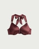 image 4 of F&F Fuller Bust Halter Neck Bikini Top in Chocolate