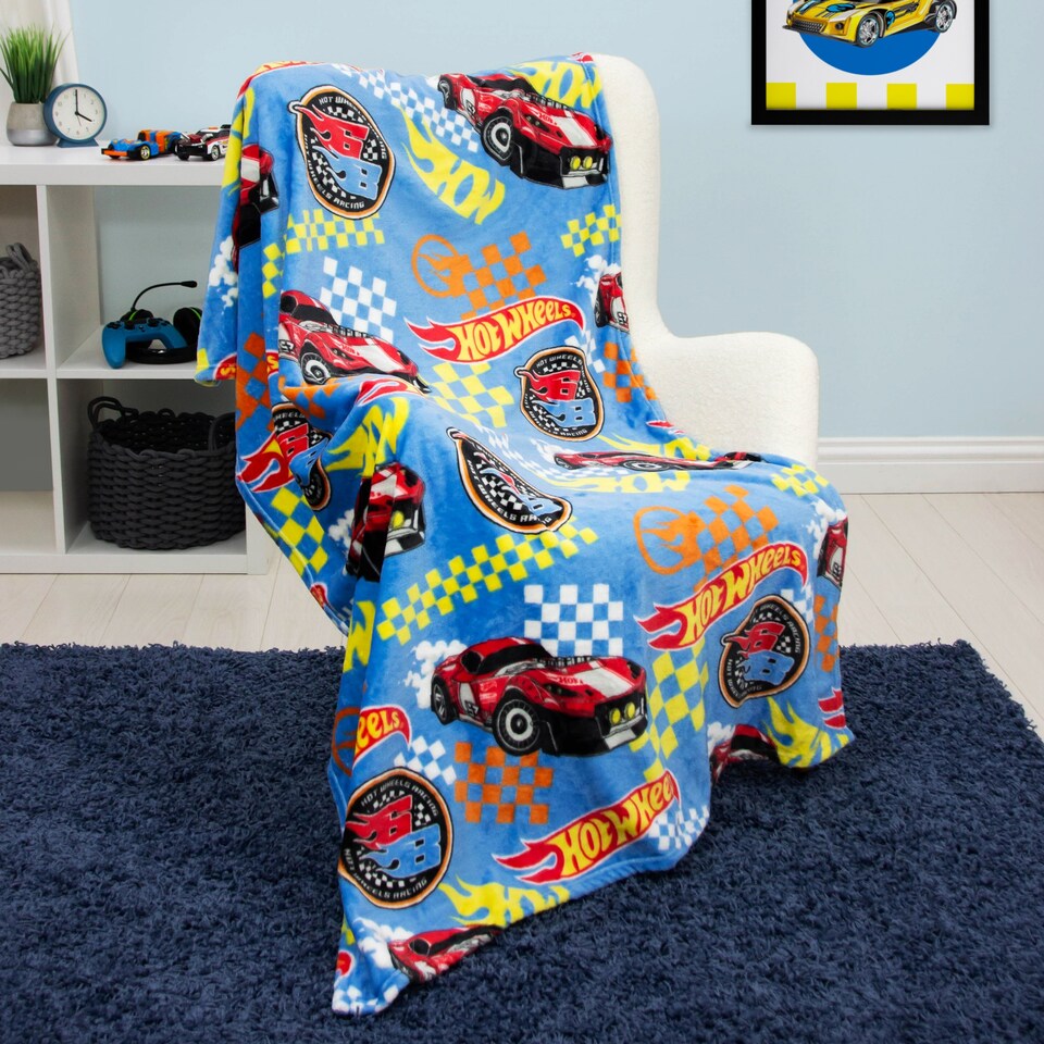 image 1 of MATTEL Hot Wheels Fleece Blanket