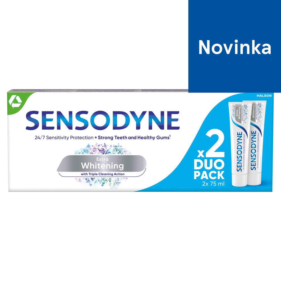 image 1 of Sensodyne Extra Whitening Toothpaste with Fluoride 2 x 75 ml