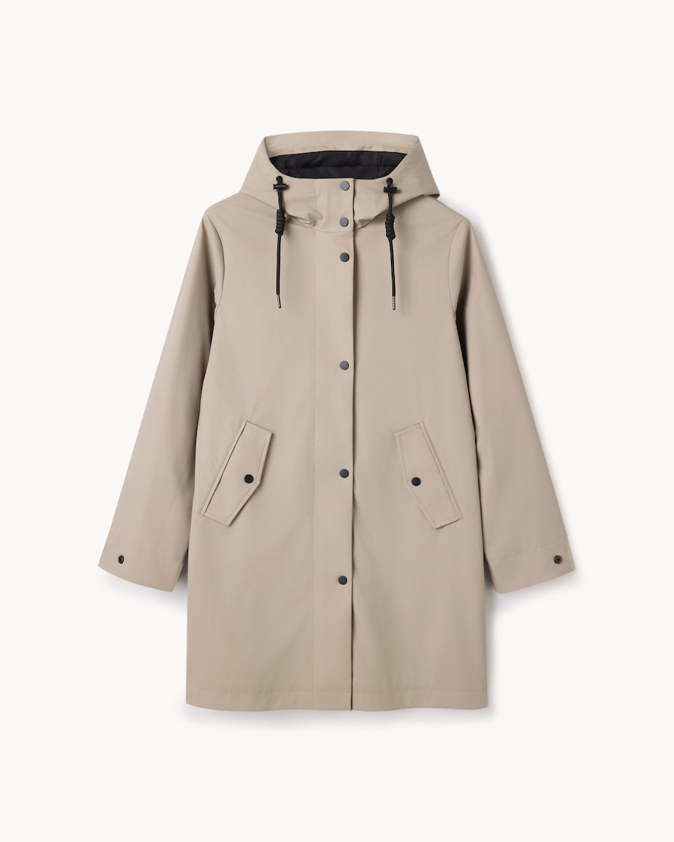 image 1 of F&F Rubberised Raincoat in Neutral