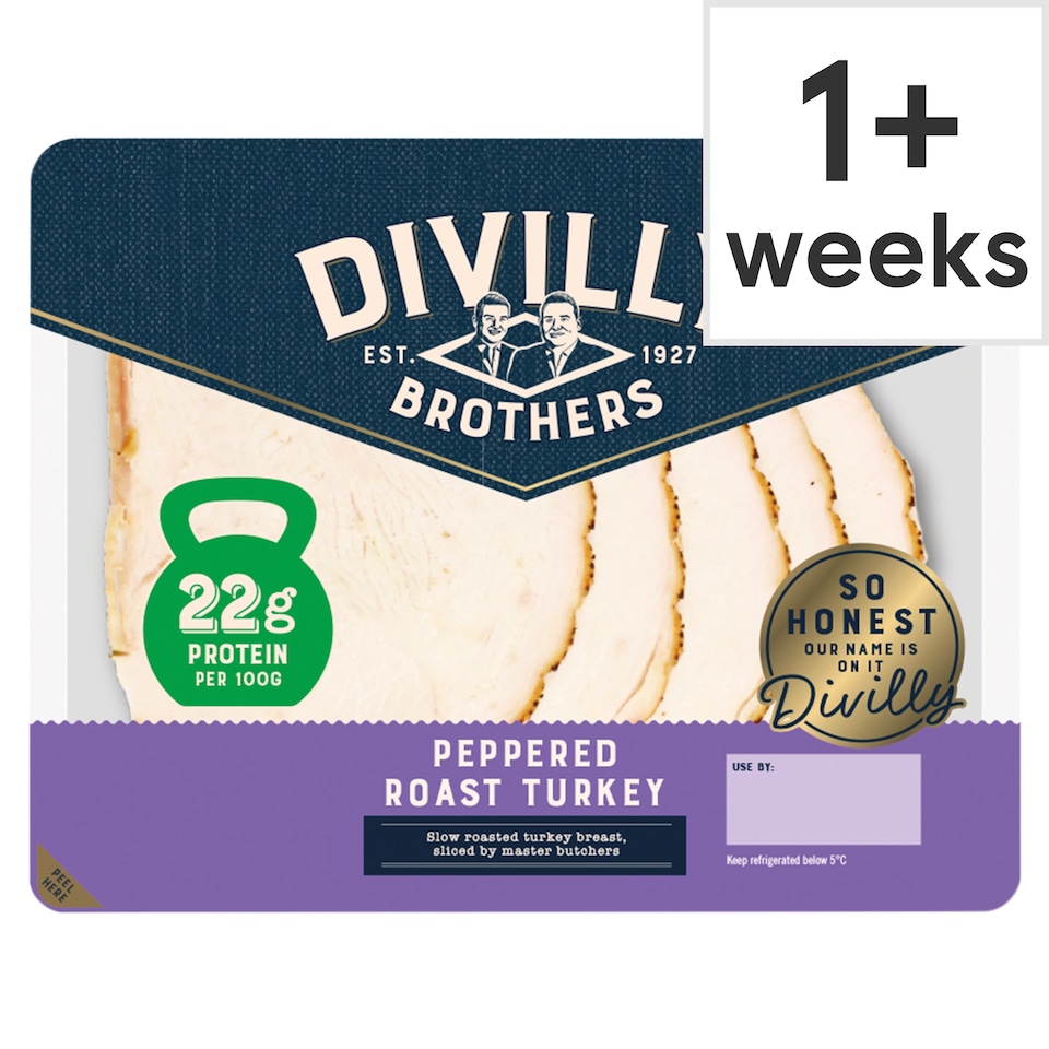 DIVILLY BROTHERS PEPPERED TURKEY BREAST 90G