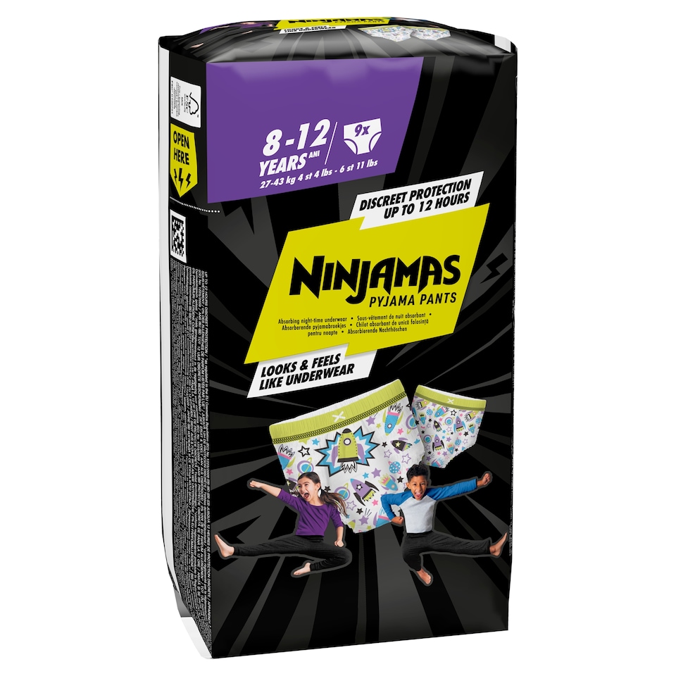 Ninjamas Pyjama Pants Űrhajós, 9 db Pyjama Bugyipelenka, 8 Éves Kor, 27kg-43kg  1. kép