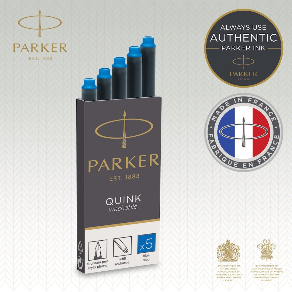 image 1 of Parker Ink Cartridges Blue 10 Pack