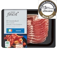 Tesco Finest Unsmoked Dry Cured Streaky Rashers 240G
