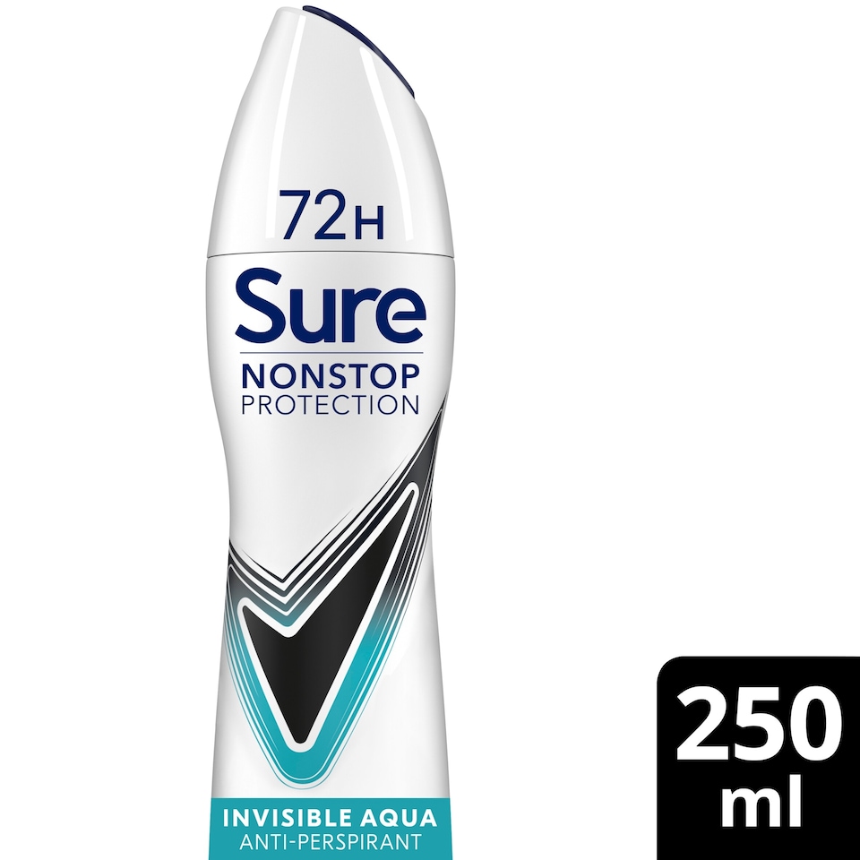 image 1 of Sure 72 Hour Invisible Aqua A/Pspirnt 250Ml