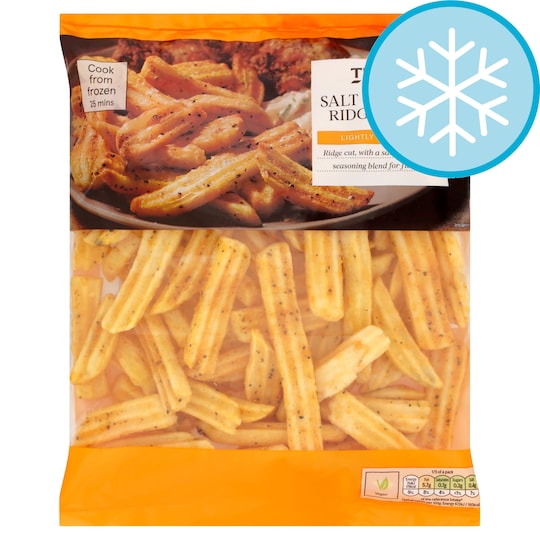 Tesco Salt & Pepper Ridge Chips 750G Tesco Groceries