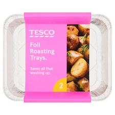 Tesco Foil Roasting Trays 2 Pack 326Mmx260mm