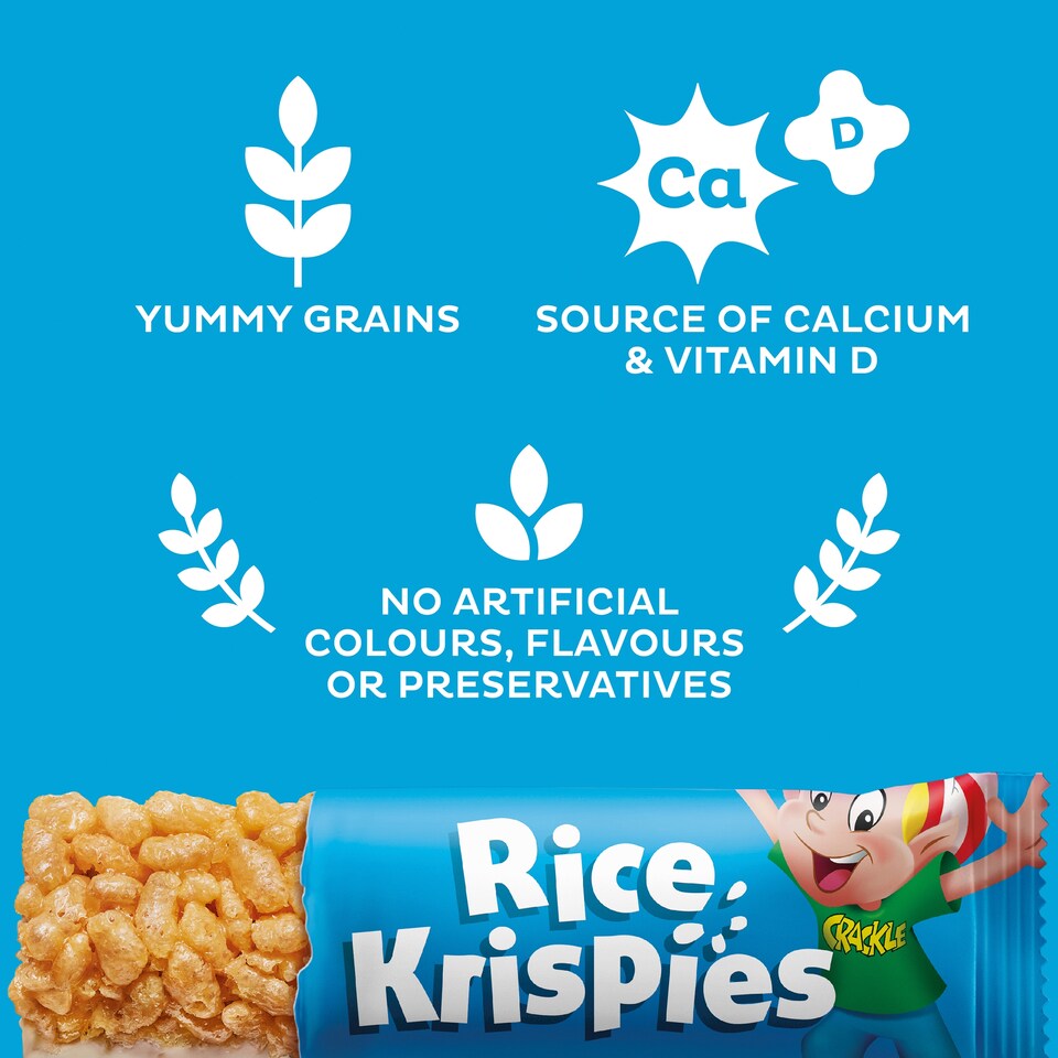 image 1 of Kellogg's Rice Krispies Milk Cereal Bars Multipack, 6x20g