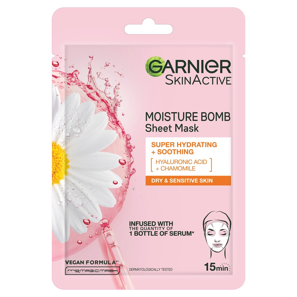 image 1 of Garnier Moisture Bomb Hydrating Face Mask Chamomile