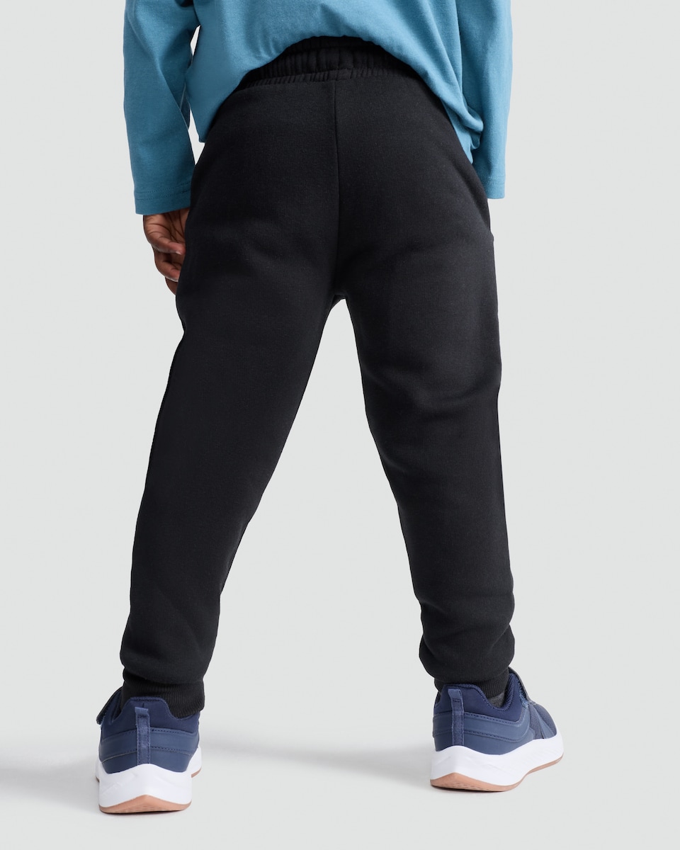image 1 of F&F Boys 3-Pack Cotton Rich Cuffed Drawstring Joggers in Multi