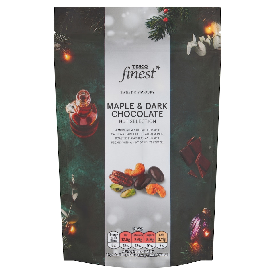 Tesco Finest Maple & Dark Chocolate Nut Selection 150g