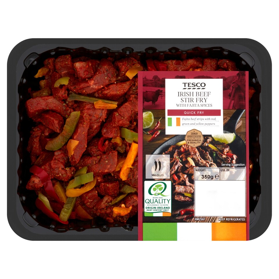 Tesco Beef Stir Fry Fajita Style Spice 350G