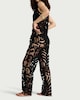 image 2 of F&F Leaf Lace Wide Leg Beach Trousers in Black
