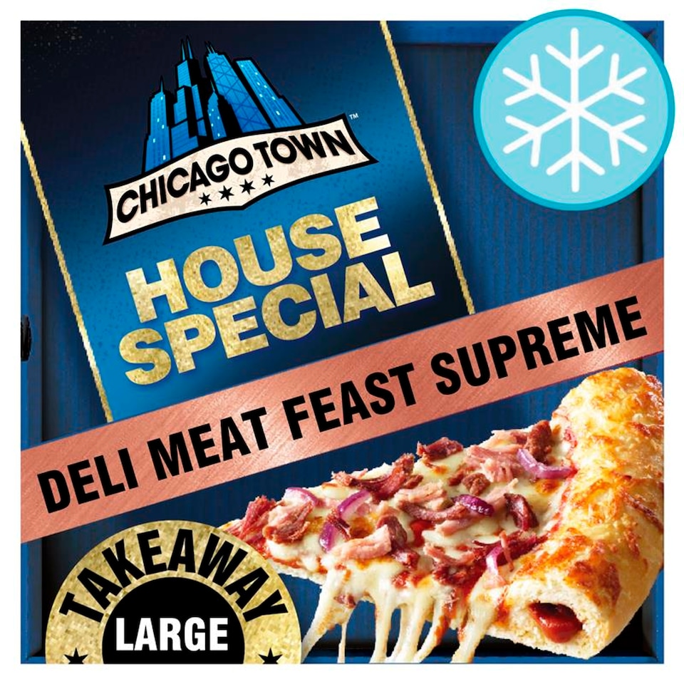 image 1 of Chicago Town Takeaway Stuffed Crust Deli Meat Feast Supreme Large Pizza 683g