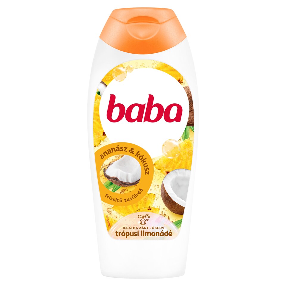 Baba Tropical Lemonade Refreshing Shower Gel with Pineapple and Coconut Scent 400 ml