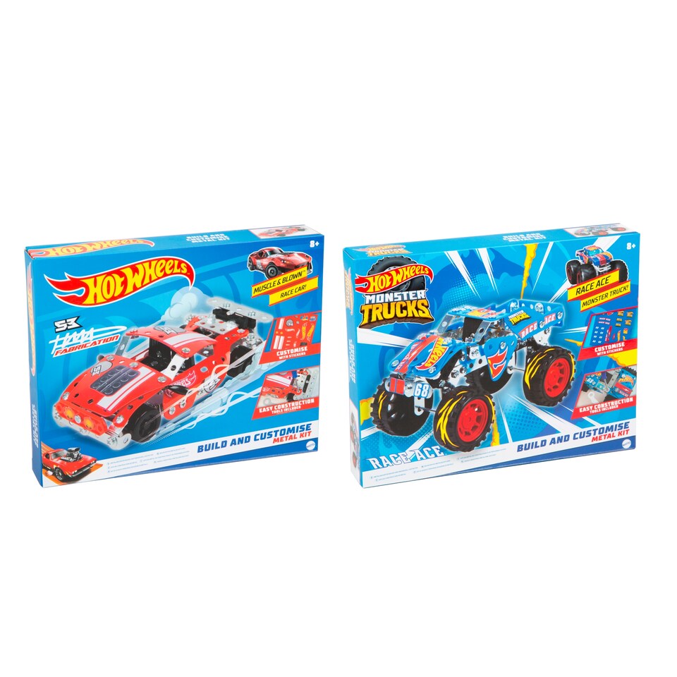 Hot wheels Build and Customise Metal Kit Race Car / Monster Truck