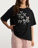 image 2 of F&F Pure Cotton Bow Print Short Sleeved Pyjama Top in Black