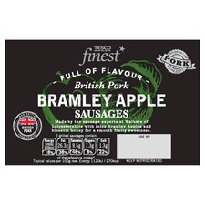 Tesco Finest 6 Pork & Apple Sausages 454G