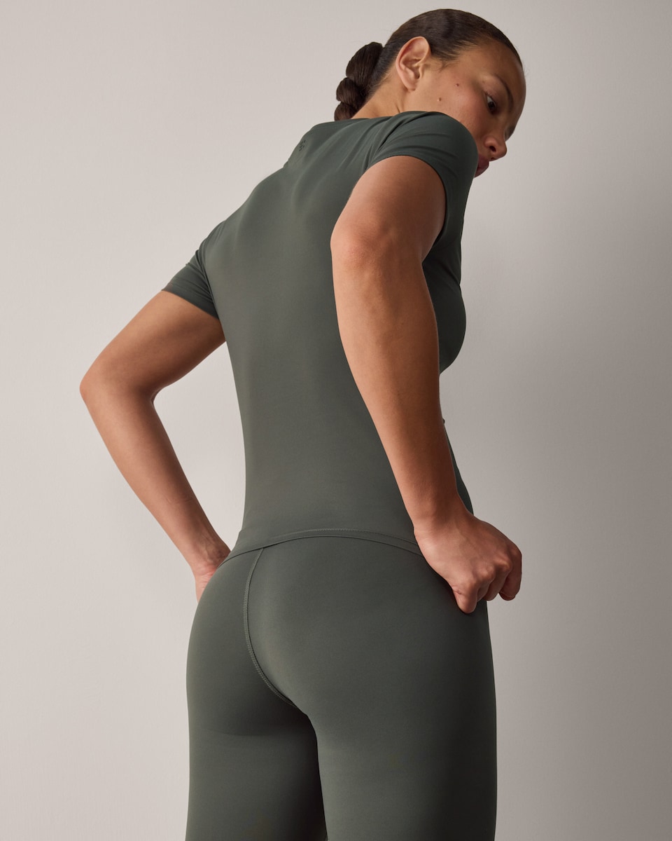 image 1 of F&F Active EVERYHOUR Short Sleeved T-Shirt  in Khaki