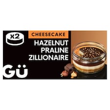 Gü Hazelnut Praline Zillionaire Cheesecake Dessert 2x 86.5g