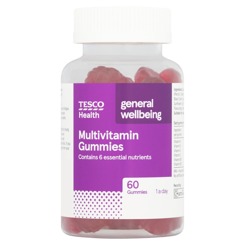 Tesco Health Multivitamin Gummies - Berries Flavour 60s