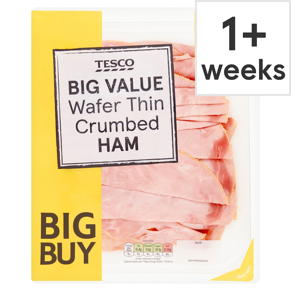 Tesco Big Value Wafer thin Crumbed Ham 320g