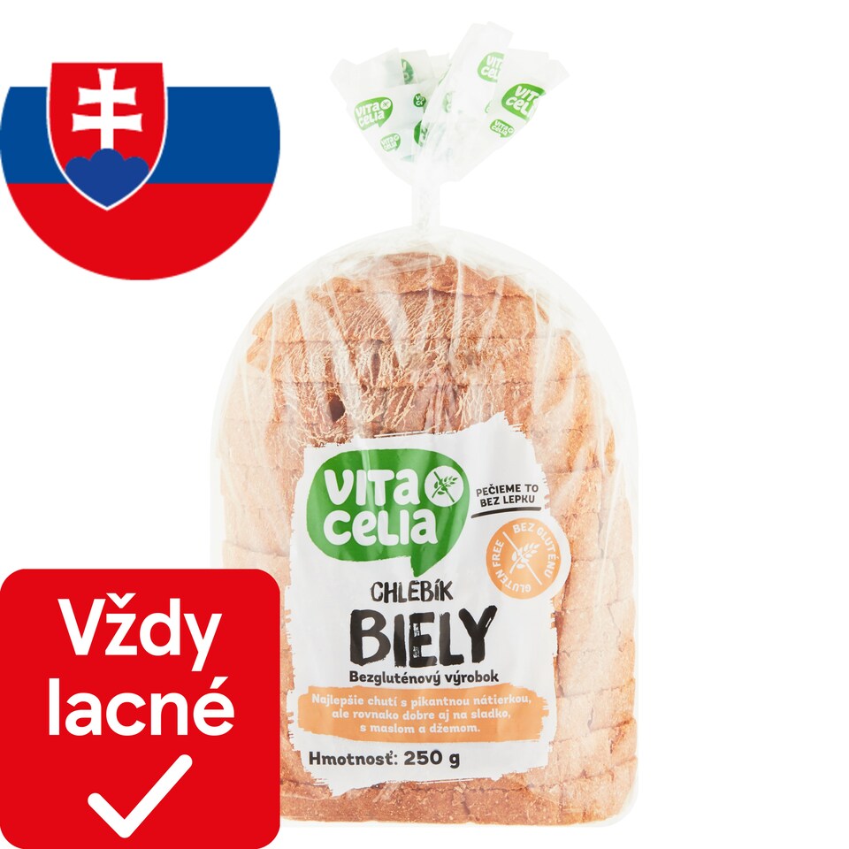 Vitacelia Chlebík bezgluténový biely 250 g