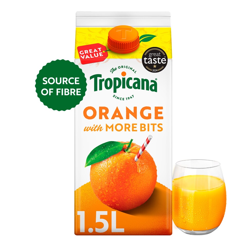 Tropicana Orange Juice With Extra Juicy Bits 1.5L