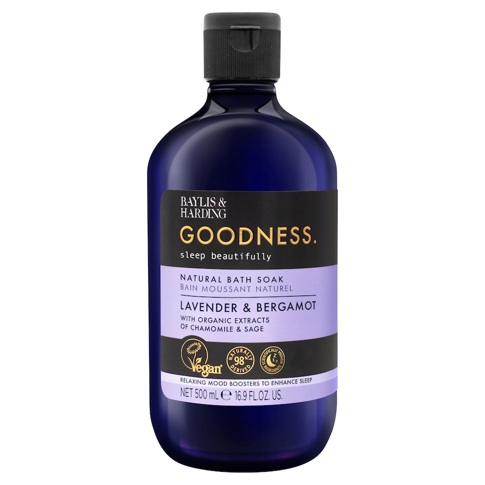 image 1 of Baylis & Harding Goodness Natural Bath Soak - Lavender & Bergamot 500ml