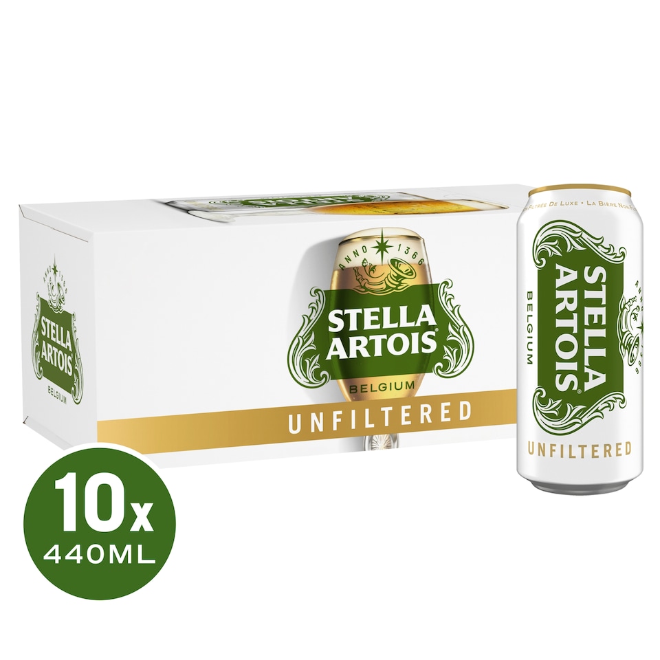 Stella Artois Unfiltered Lager 10 X 440Ml