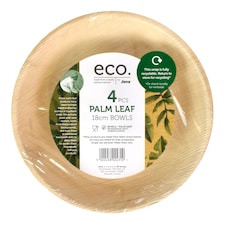 Jena Palm Leaf Bowl 18Cm - 4 Pack