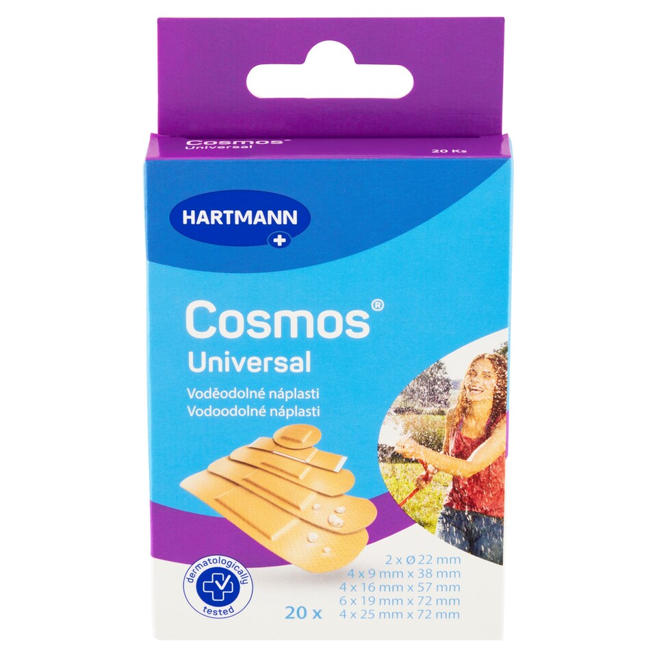 obrázok 1 z Hartmann Cosmos Universal vodoodolné náplasti 20 ks