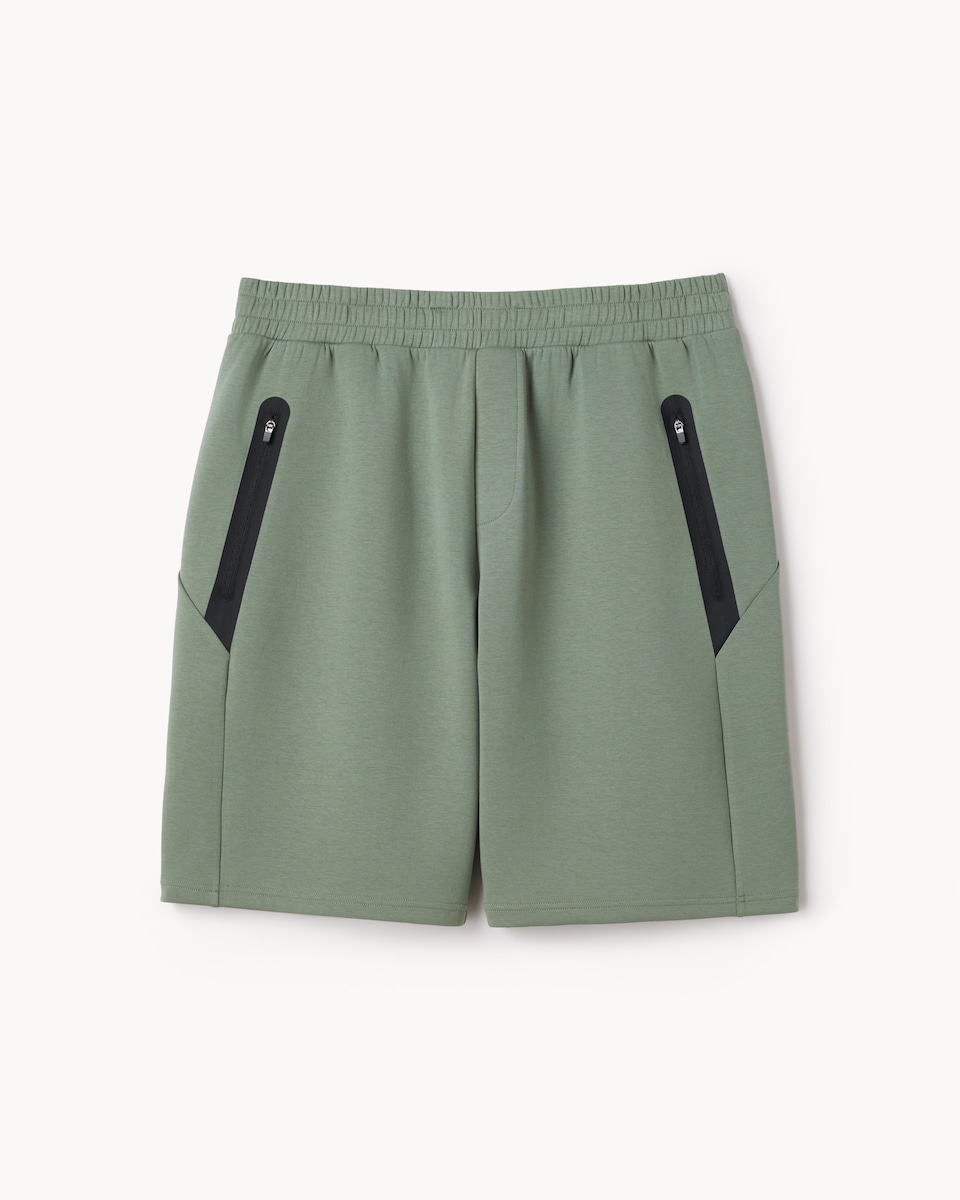 image 1 of F&F Active TECHSPORT Zip Pocket Shorts in Khaki