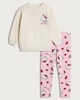 image 4 of Hello Kitty 2-Piece Cotton Rich Berry Cute Sweatshirt and Leggings Set in Multi Pink