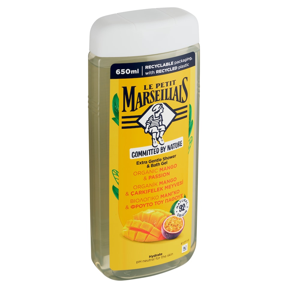 Obrázek 1 pro produkt Le Petit Marseillais Sprchový gel bio mango & marakuja 650ml